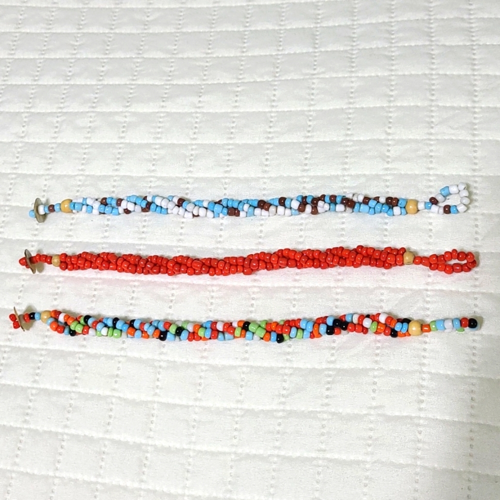 Set of beaded bracelets